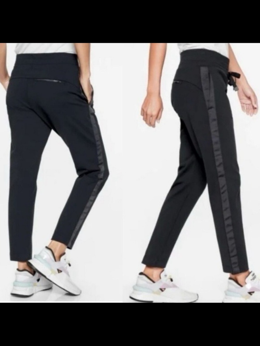 Athleta Metro Downtown Jogger Pants Black Size MT